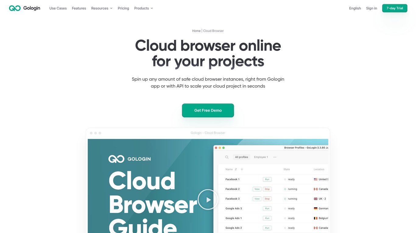 Gologin Cloud Browser