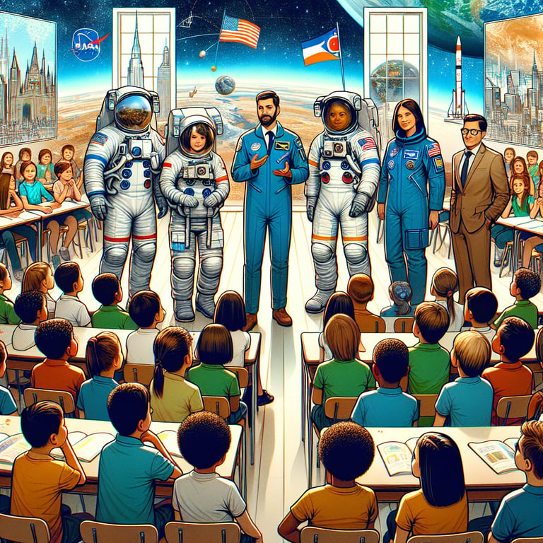 NASA and JAXA Astronauts Team Up for Student Q&A Bonanza in New York and Ohio!