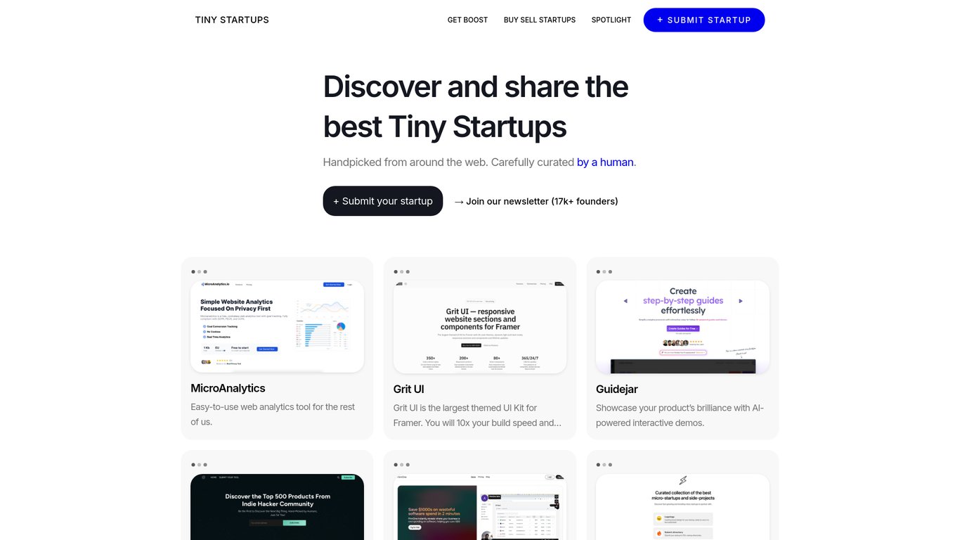 Tiny Startups