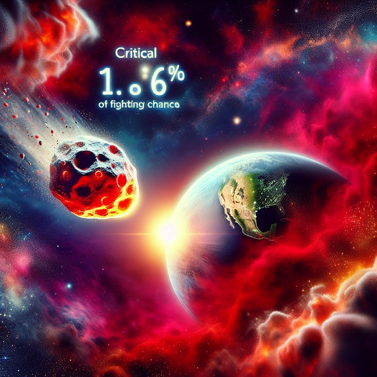 Potential Cosmic Collision: Asteroid 2024 YR4's 1.6% Chance of Earth Impact