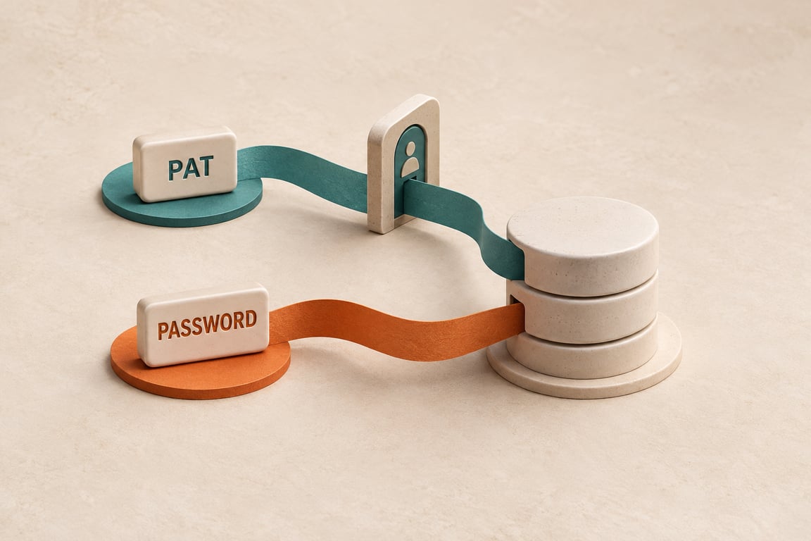 Supabase token guidance separates Database read from full-account CLI access