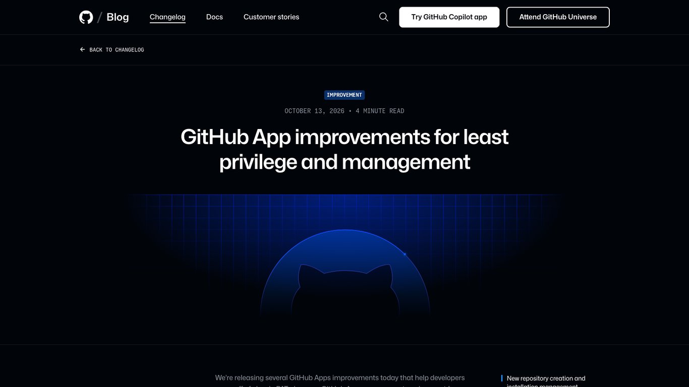 GitHub Apps gain narrower repository permissions and staged token rotation