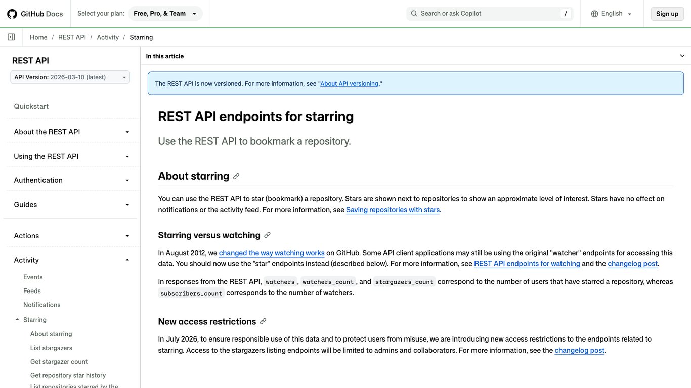 GitHub’s star-history API replaces identity-heavy pagination with weekly aggregates