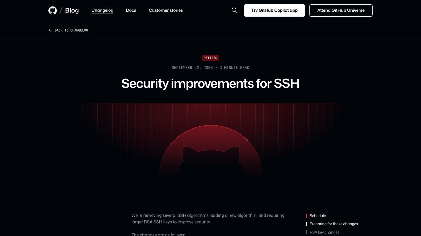 GitHub’s 3072-bit RSA and post-quantum SSH changes are now live