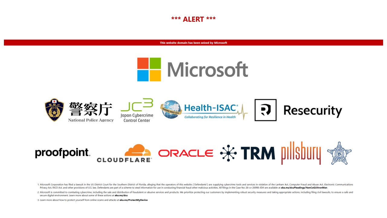 Microsoft and Health-ISAC disrupt YAM Store, CoGUI and Iron Man