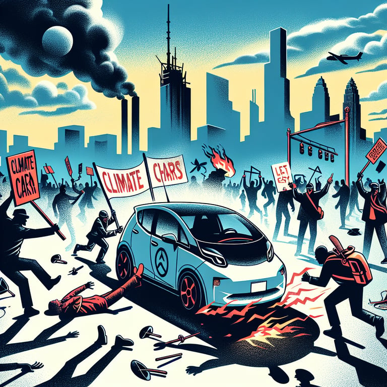 Climate Activism Takes a Vandalistic Turn: Tesla in Montreal Hit by Protesters