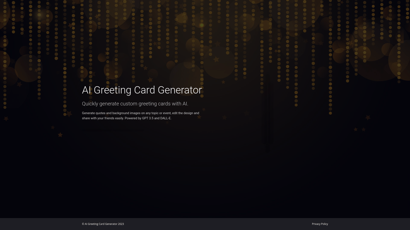 Thumbnail image for AI Greeting Card Generator
