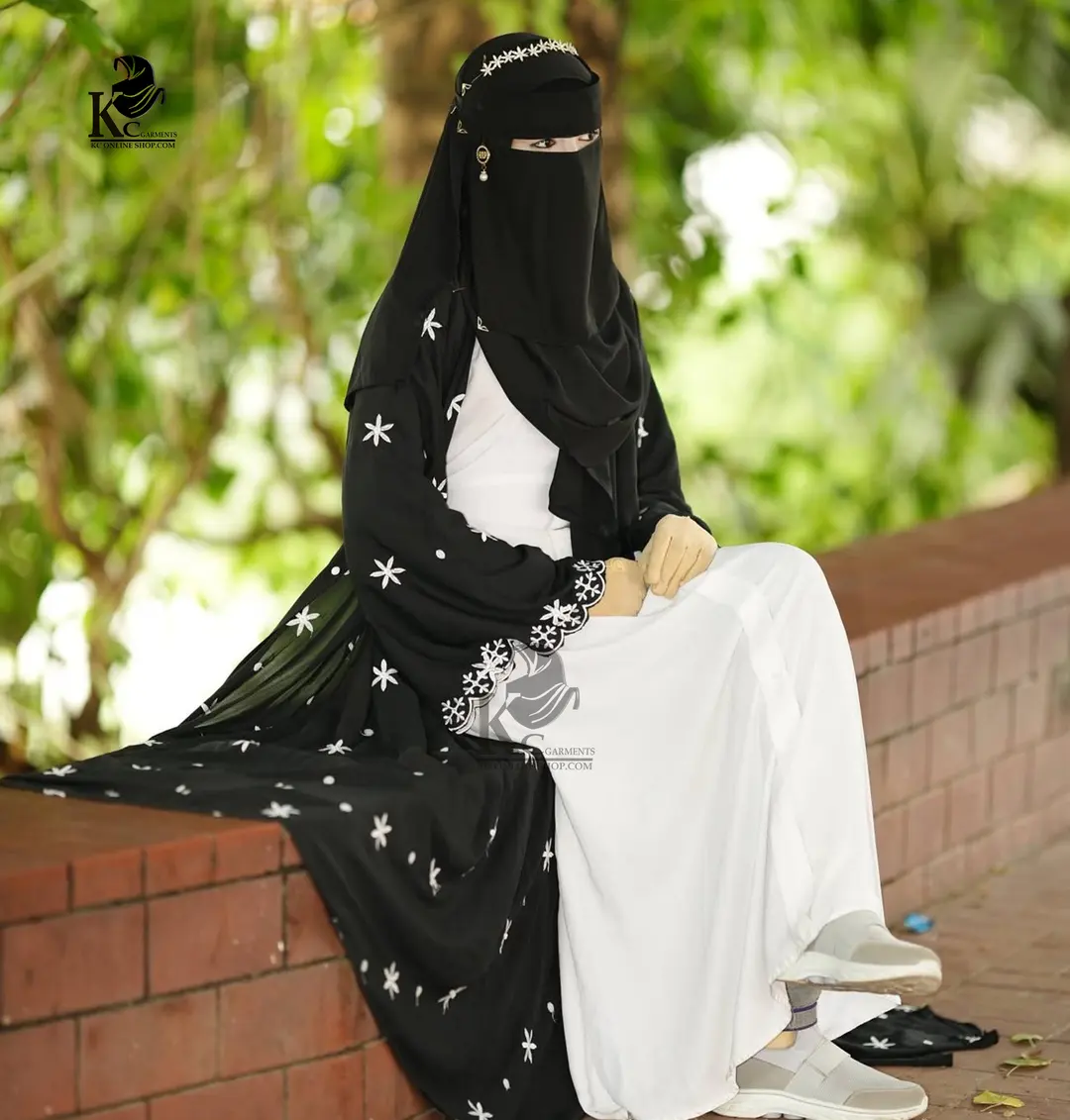 Star Koti Borkha White Inner and Black Koti (Full Set)