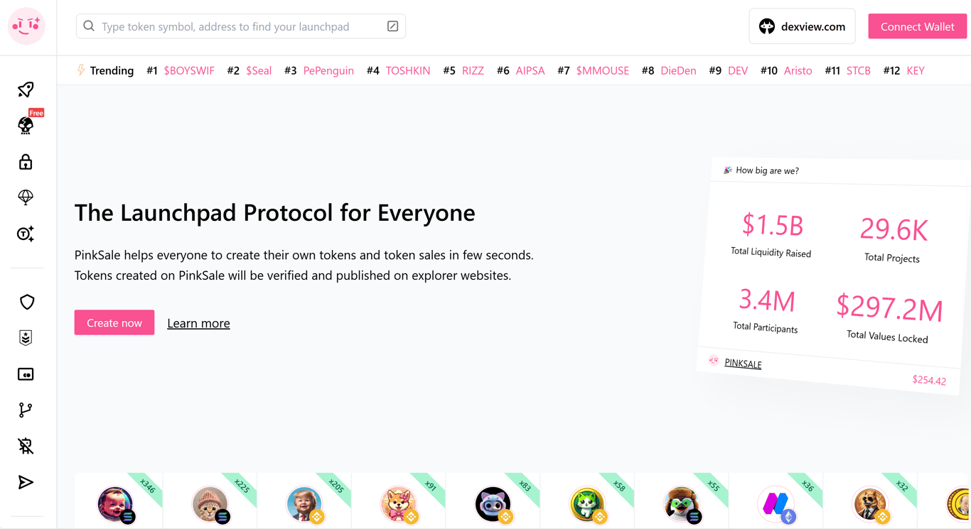 PinkSale page - Image 1 - the project featured image