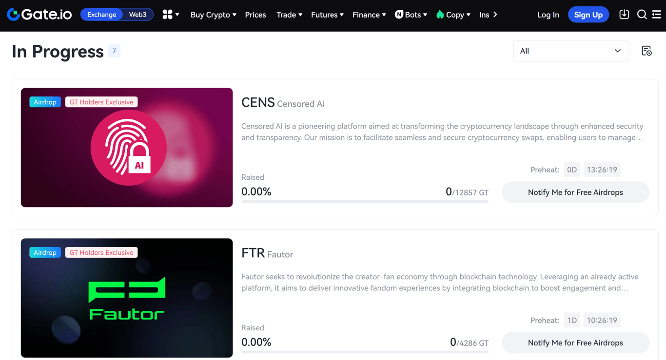 Gate.io Startup IEO Cryptocurrency Launchpad on TheHolyCoins