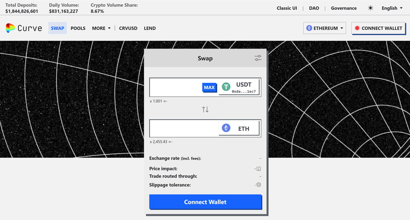 Curve (Ethereum) page - Image 1 - the project featured image