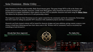 Solar DEX page - Image 0 from the project gallery