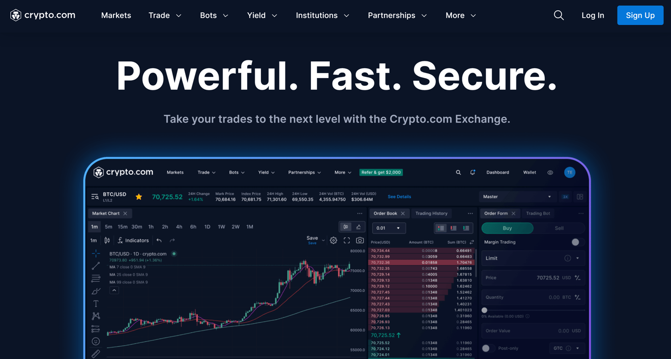 Crypto.com Review: Crypto Exchange Trading, Fees, and Token Pairs