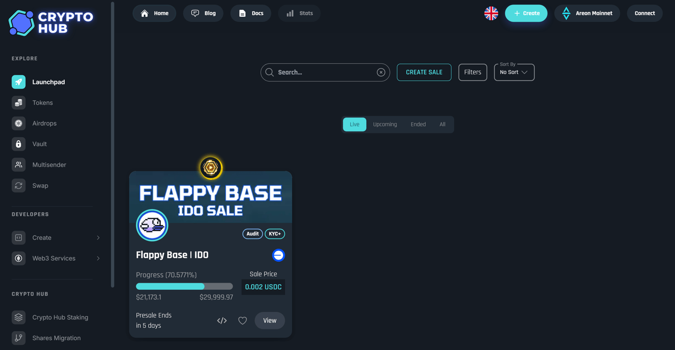 CryptoHub page - Image 1 - the project featured image