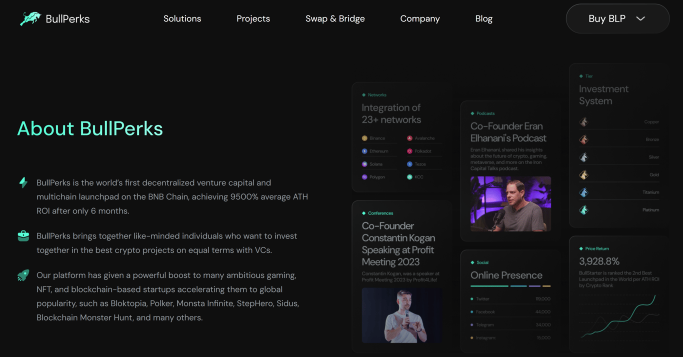 BullPerks page - Image 1 - the project featured image