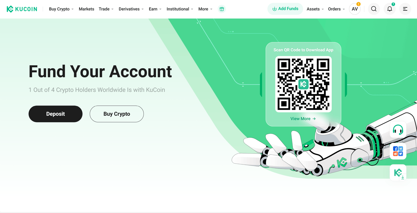 KuCoin page - Image 1 - the project featured image