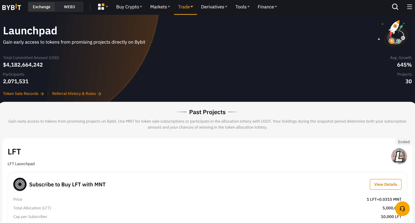 Bybit page - Image 1 - the project featured image