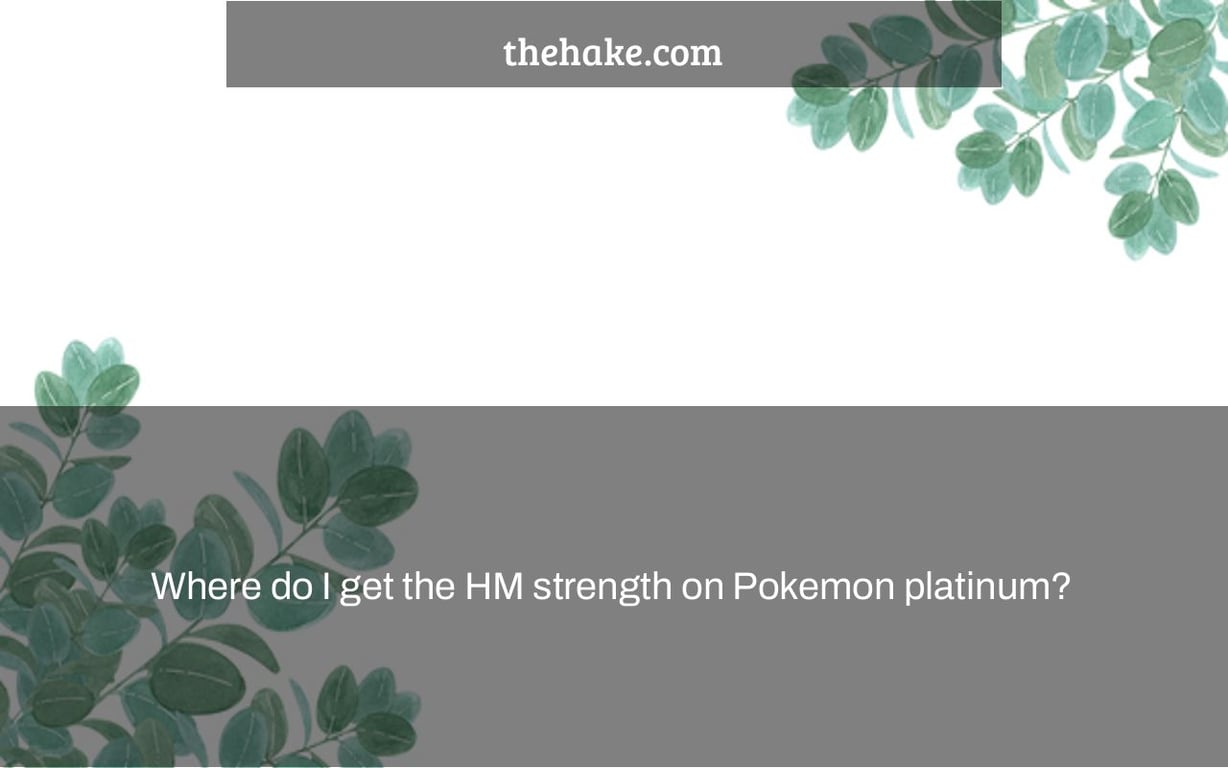 Where do I get the HM strength on Pokemon platinum?