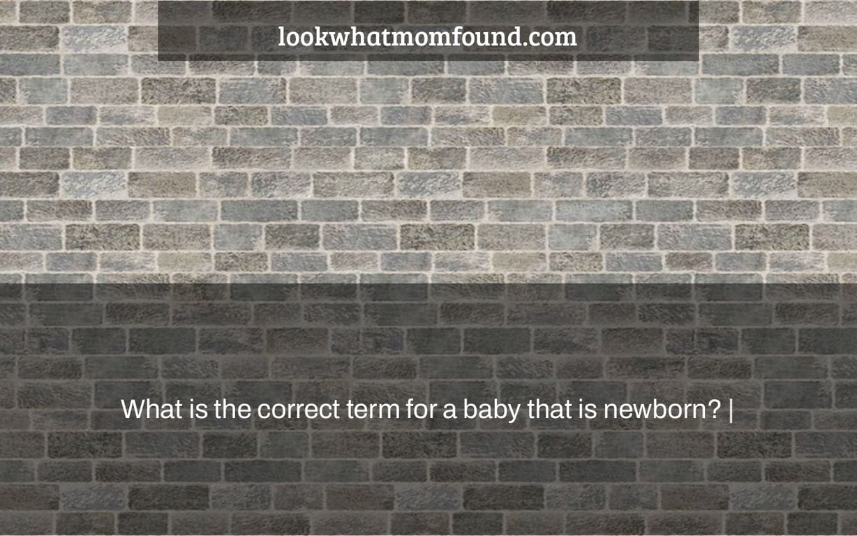 What is the correct term for a baby that is newborn? |