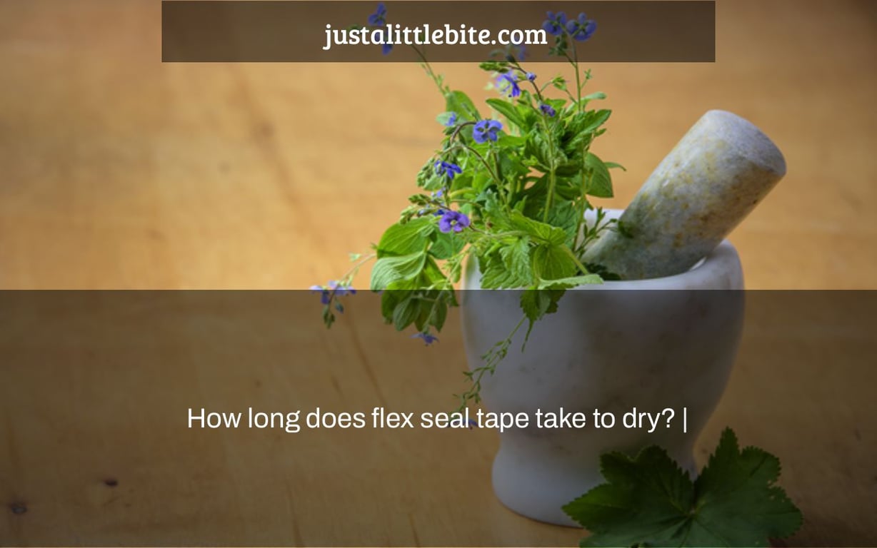 How long does flex seal tape take to dry? |