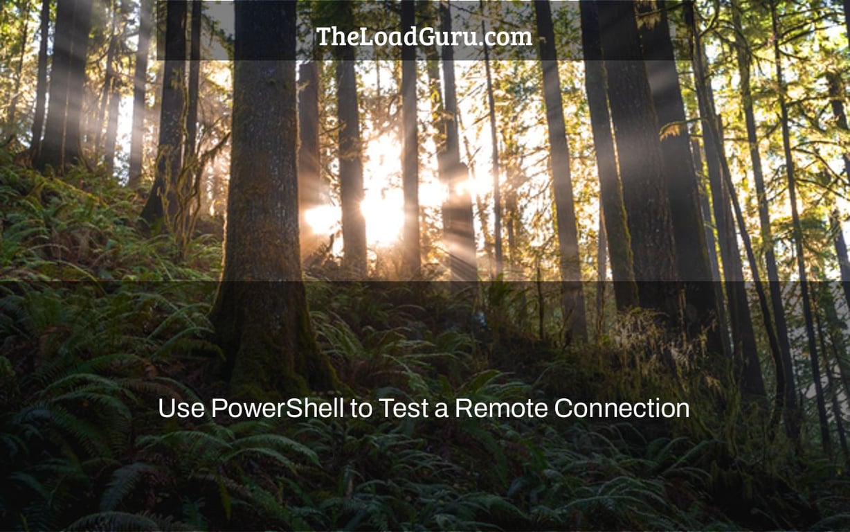 Use PowerShell to Test a Remote Connection