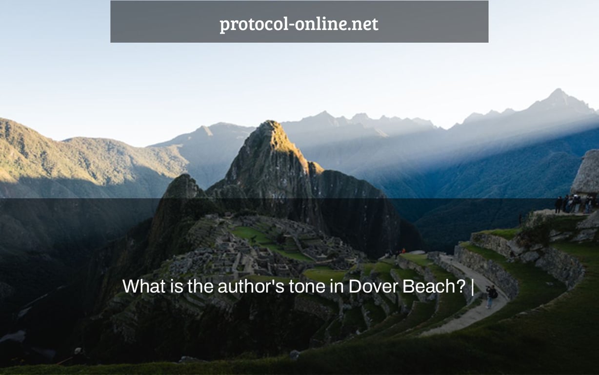 What is the author's tone in Dover Beach? |