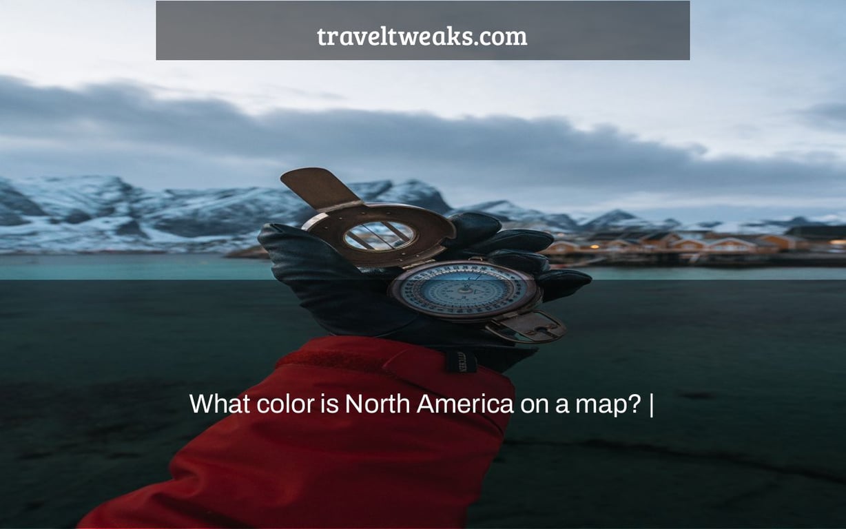 What color is North America on a map? |