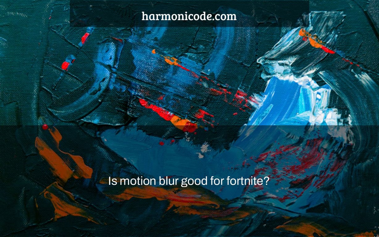 Is motion blur good for fortnite?