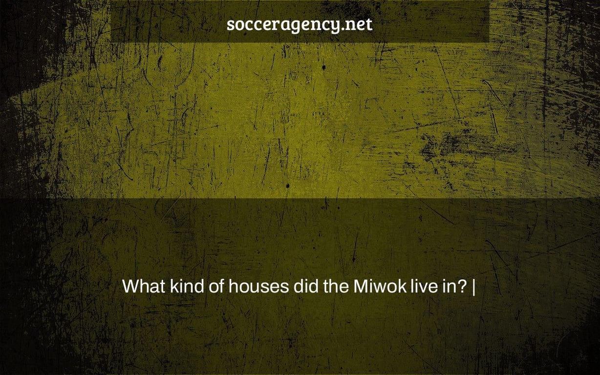 What kind of houses did the Miwok live in? |