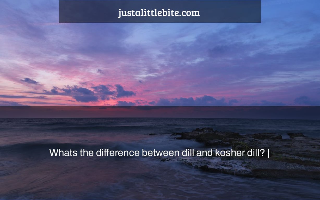 Whats the difference between dill and kosher dill? |