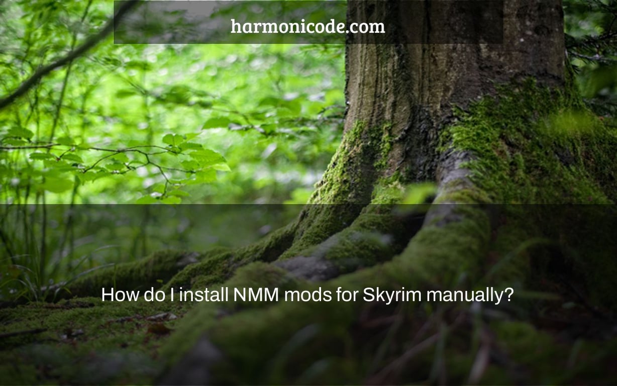 How do I install NMM mods for Skyrim manually?