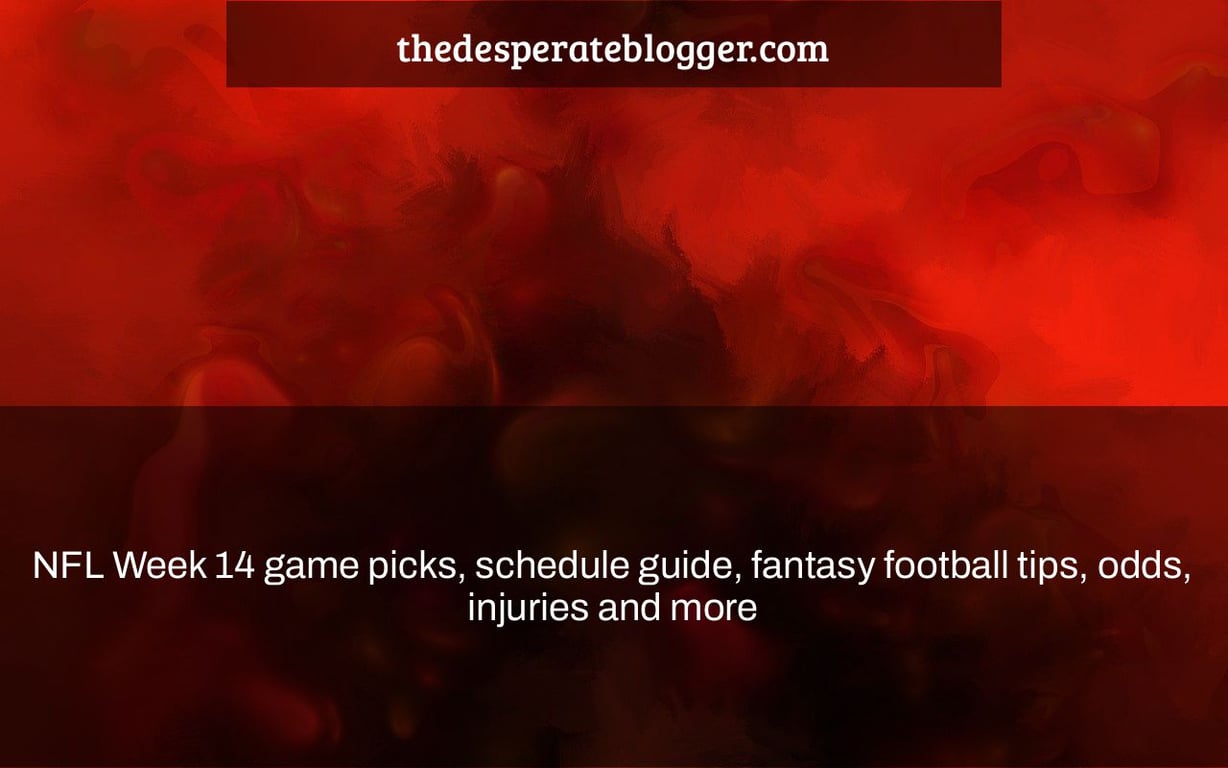 NFL Week 14 game picks, schedule guide, fantasy football tips, odds, injuries and more