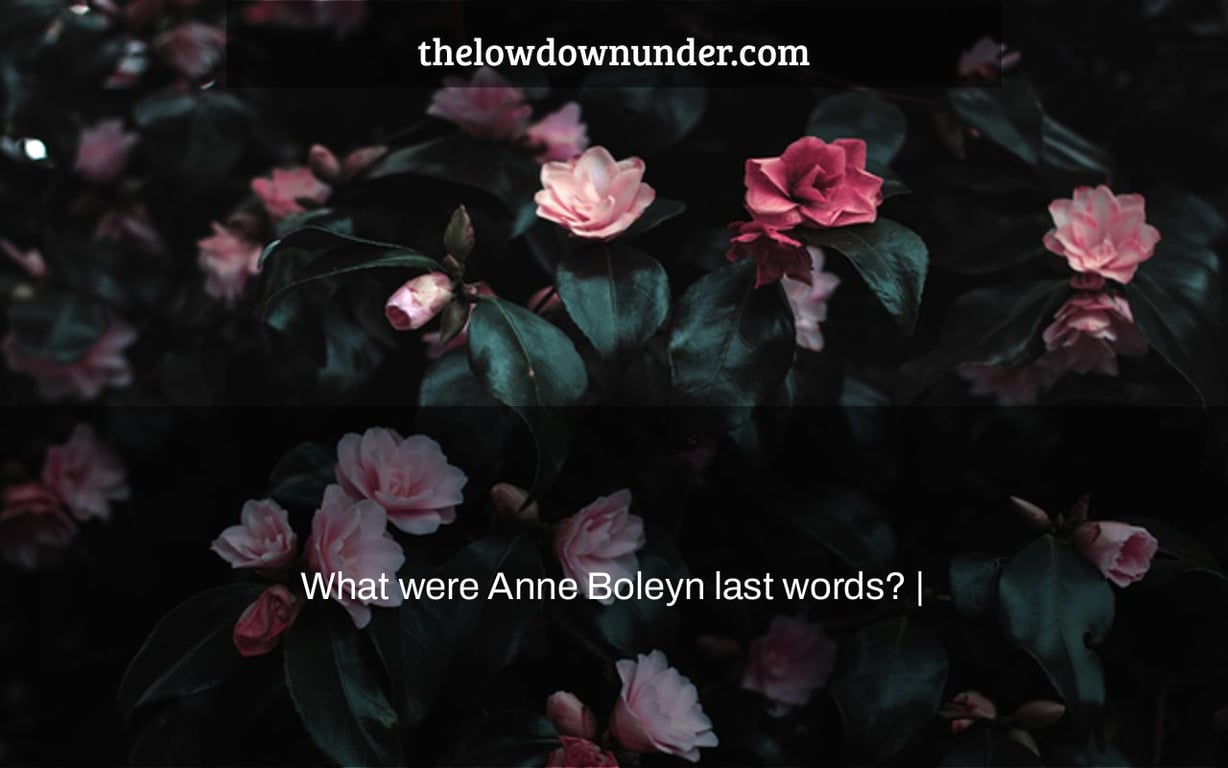 What were Anne Boleyn last words? |