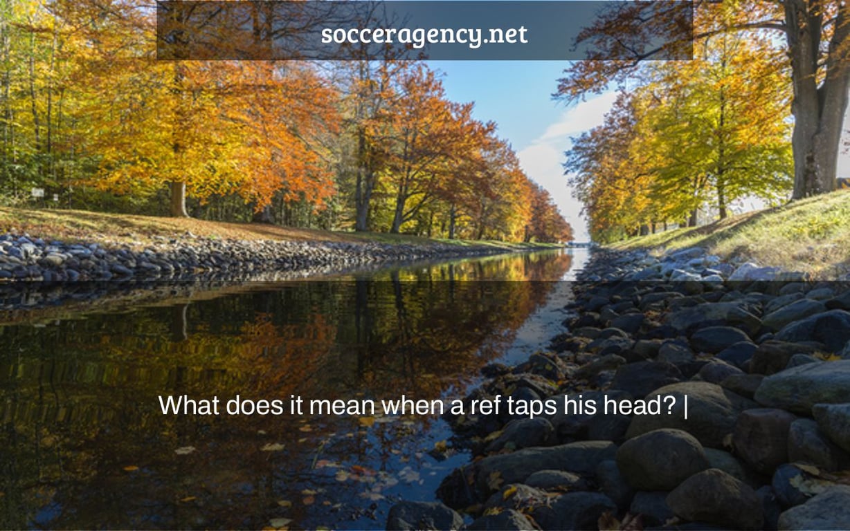 What does it mean when a ref taps his head? |