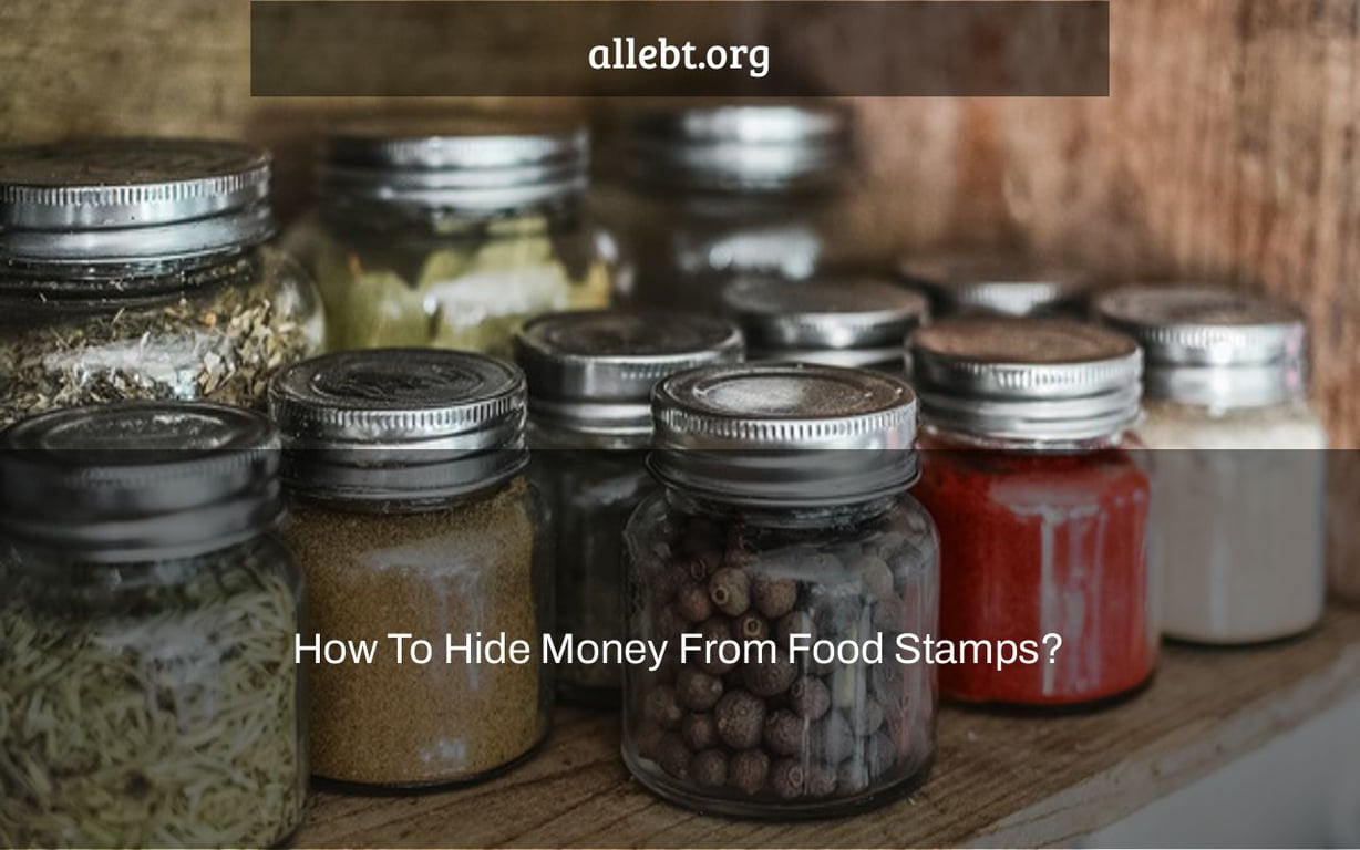 How To Hide Money From Food Stamps?