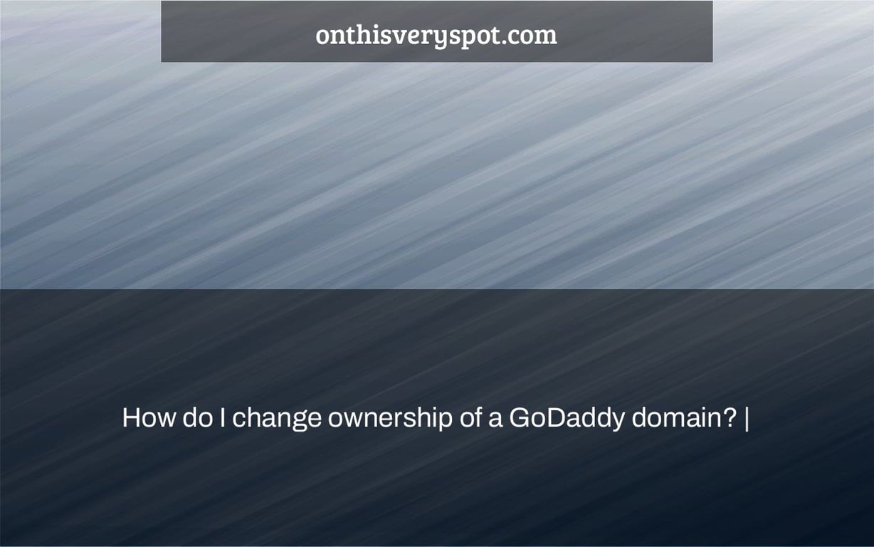 how-do-i-change-ownership-of-a-godaddy-domain-on-this-very-spot