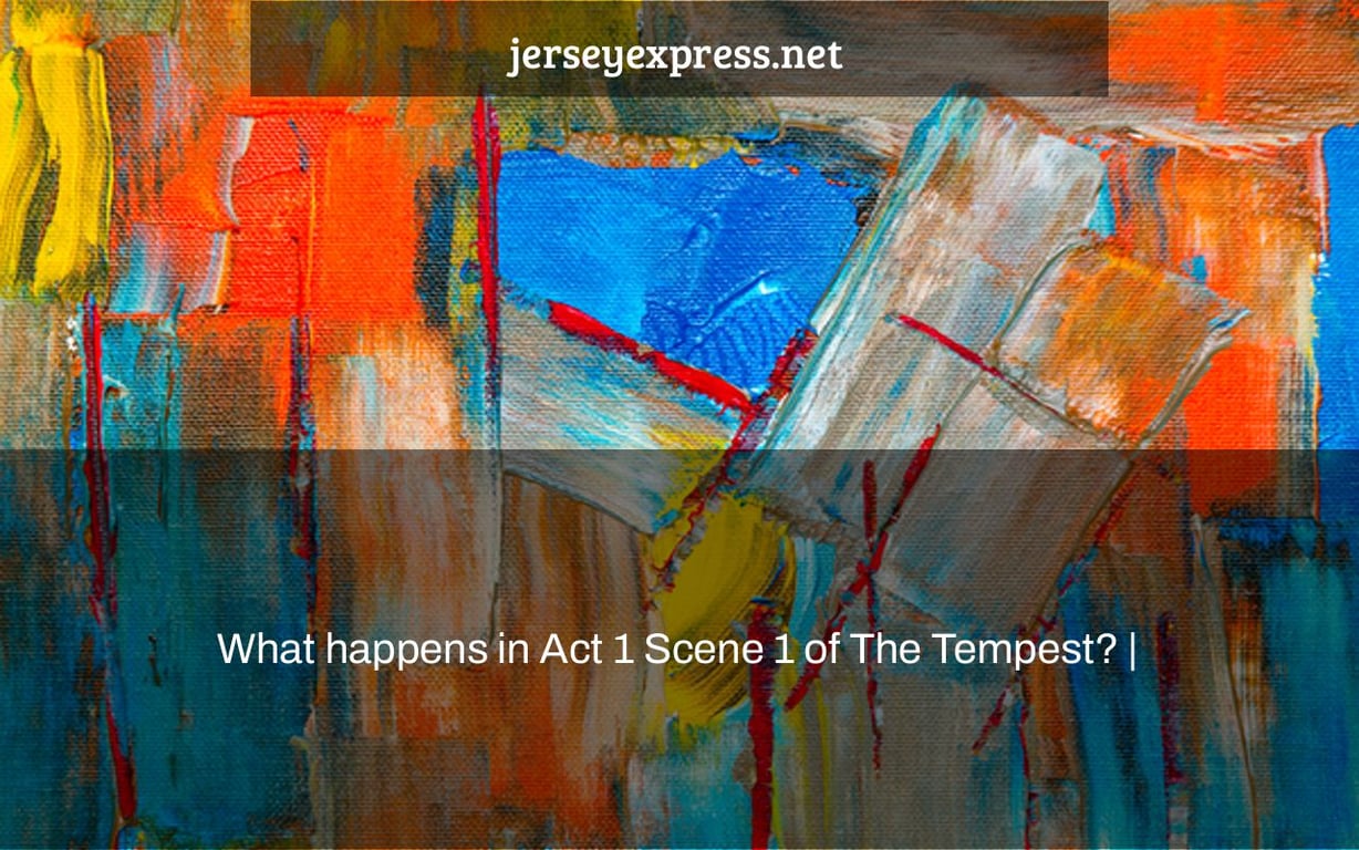 What happens in Act 1 Scene 1 of The Tempest? |
