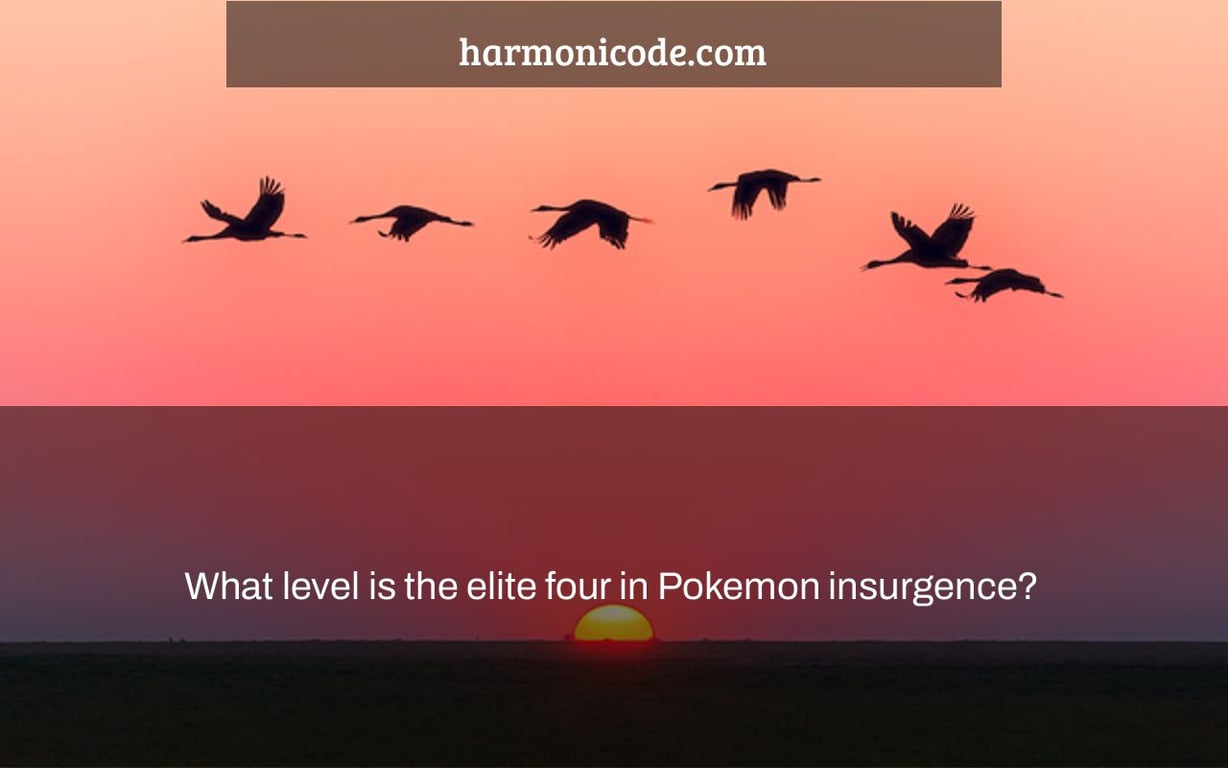 What level is the elite four in Pokemon insurgence?