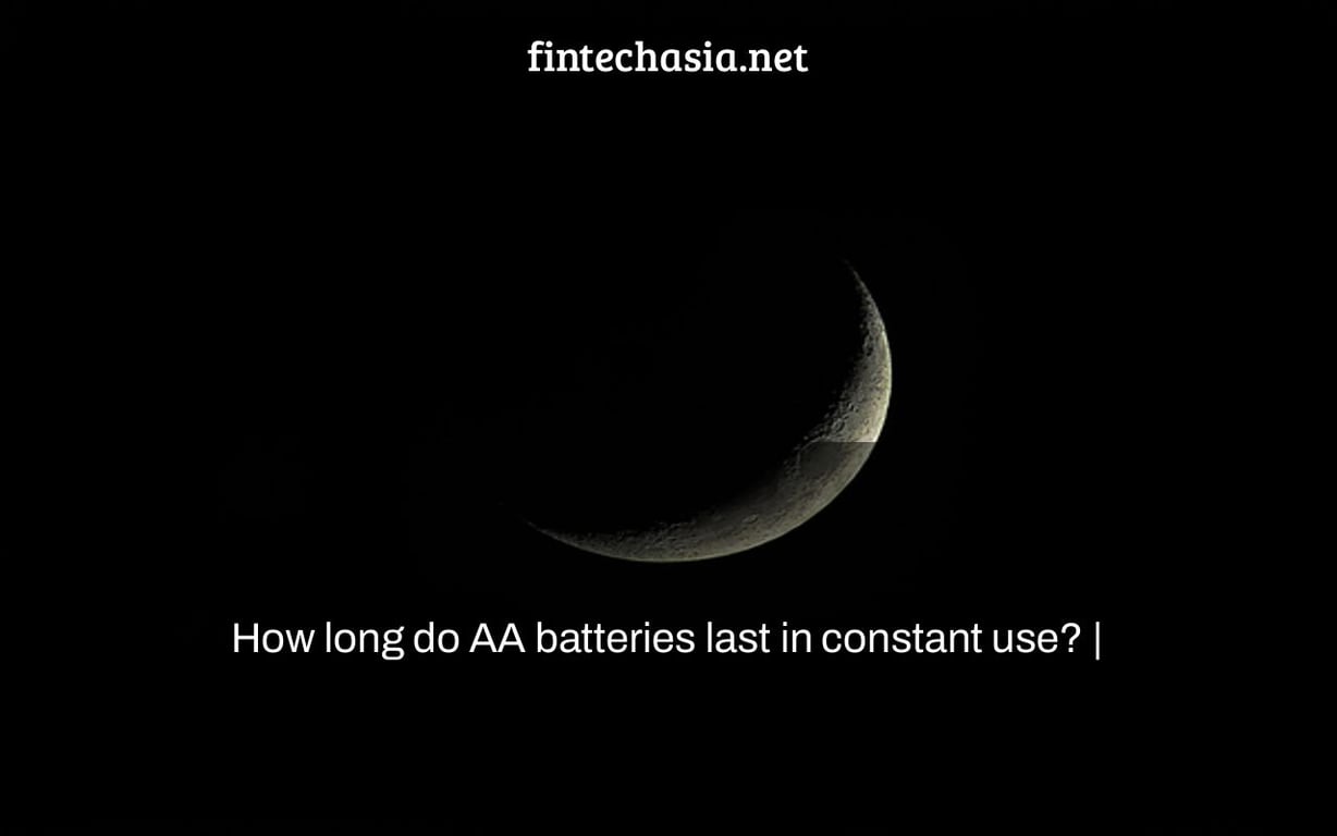 How long do AA batteries last in constant use? |