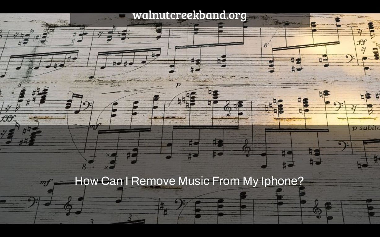 How Can I Remove Music From My Iphone?