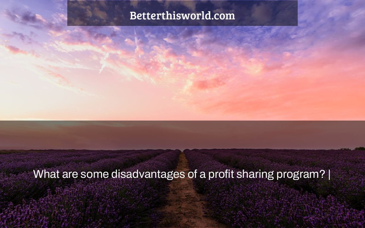 What are some disadvantages of a profit sharing program? |