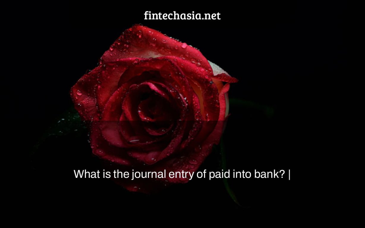 What is the journal entry of paid into bank? |
