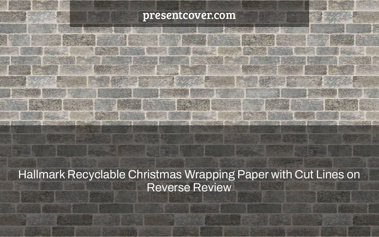 Hallmark Recyclable Christmas Wrapping Paper with Cut Lines on Reverse
