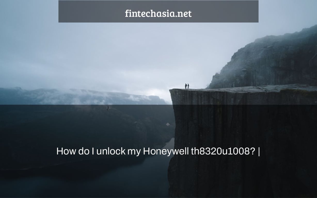 How do I unlock my Honeywell th8320u1008? |