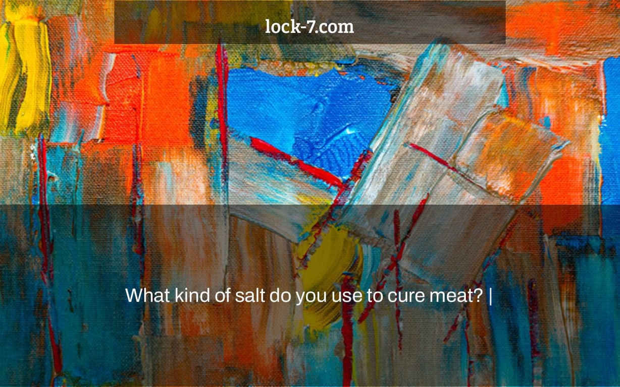 What kind of salt do you use to cure meat? |
