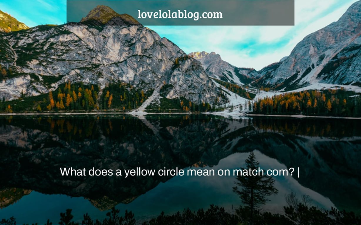 What does a yellow circle mean on match com? |