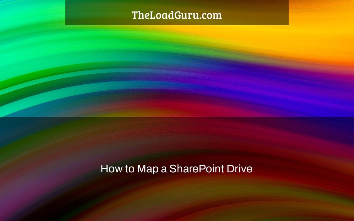 How to Map a SharePoint Drive