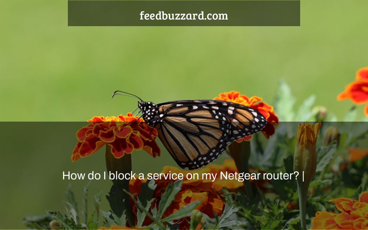 How do I block a service on my Netgear router? |