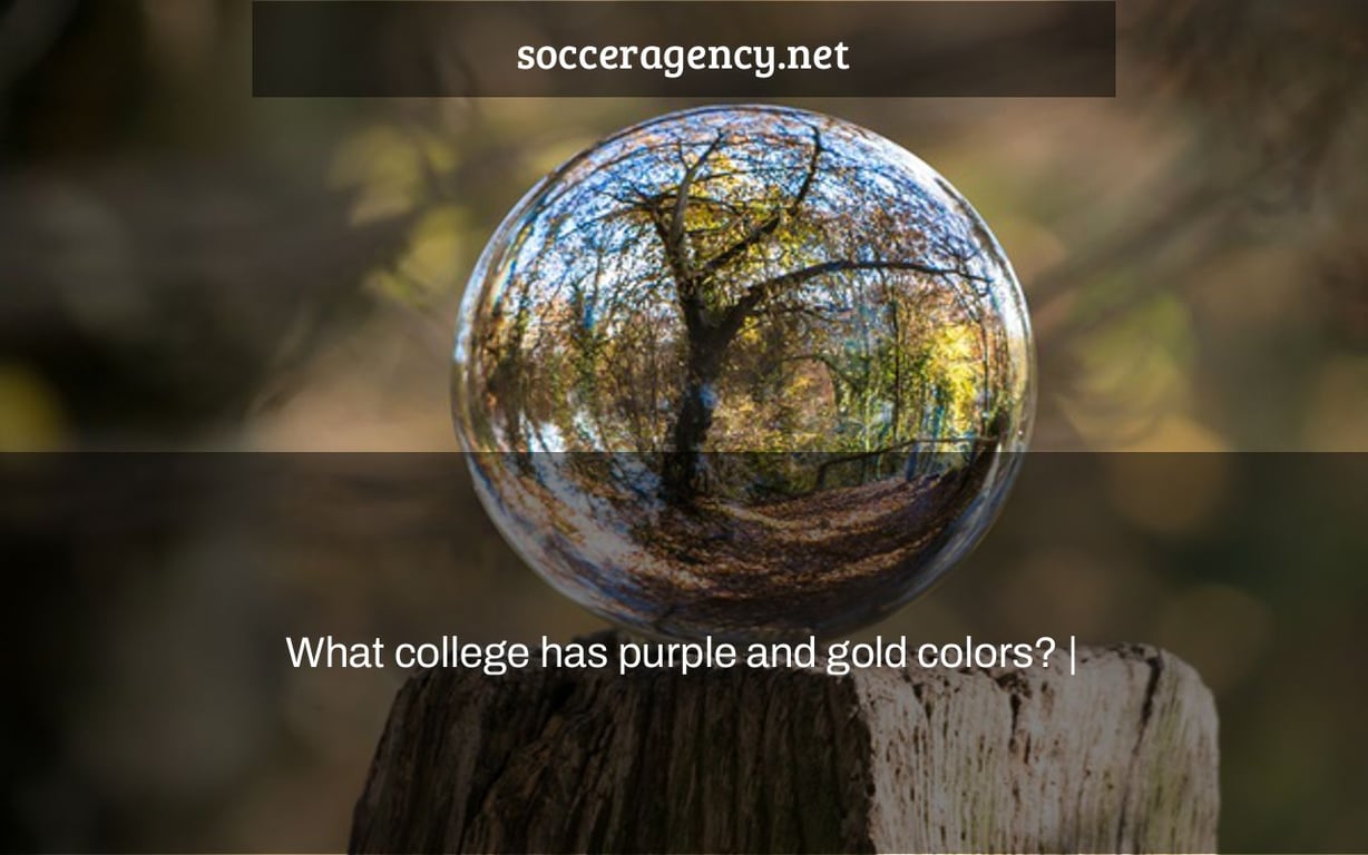 What college has purple and gold colors? |