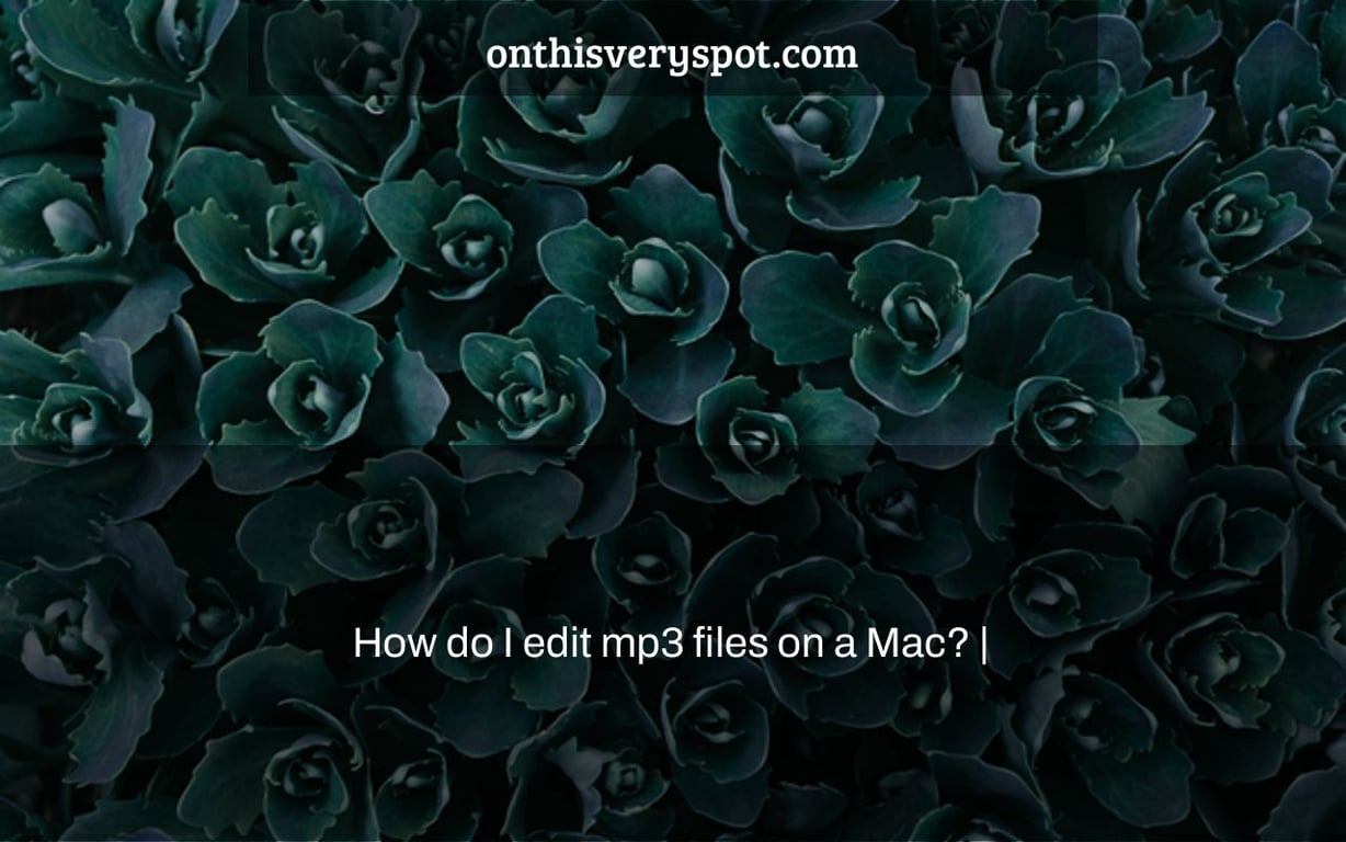 How do I edit mp3 files on a Mac? |